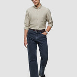 Allover-Day Oxford-Hemd Beige