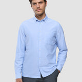Allover-Day Oxford-Hemd hellblau