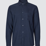 Allover-Day Oxford-Hemd Marineblau