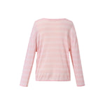 Lyocell Mulberry Silk Blend Stripe Women Knit Top GOELIA