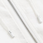 Tencel Acetate Linen Blend Women Zip-Up Hooded Cropped Jacket GOELIA