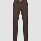 Klassische 5-Pocket-Hose Slim Dunkelbraun