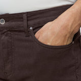 Klassische 5-Pocket-Hose Slim Dunkelbraun