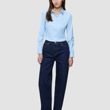 Damen Klassische Jeans Relaxed Dunkelblau
