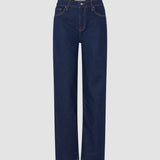 Damen Klassische Jeans Relaxed Dunkelblau