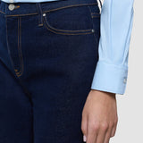 Damen Klassische Jeans Relaxed Dunkelblau