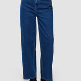 Damen Klassische Jeans Relaxed Mittelblau