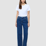 Damen Klassische Jeans Relaxed Mittelblau