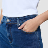 Damen Klassische Jeans Relaxed Mittelblau