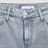 Damen Klassische Tapered-Jeans hellgrau gewaschen