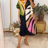 Rianna - Kleid mit Abstraktem Muster