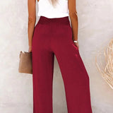 Riana - Hochtaillierte Lockere Hose