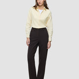 Damen Ease Hose Straight Mokka Melange