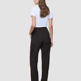 Damen Ease Hose Straight Mokka Melange