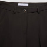 Damen Ease Hose Straight Mokka Melange