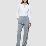 Damen Ease Hose Straight Stahl Melange