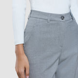 Damen Ease Hose Straight Stahl Melange