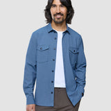 Ease Overshirt Blau Mirage
