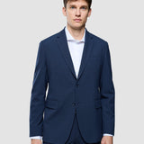 Essential Blazer regulär marineblau kariert