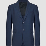 Essential Blazer regulär marineblau kariert