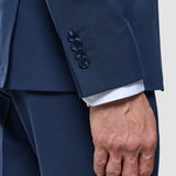 Essential Blazer regulär marineblau kariert