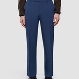 Essential Anzughose im Relaxed Fit mit Karomuster in Marineblau