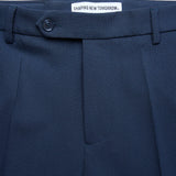 Essential Anzughose im Relaxed Fit mit Karomuster in Marineblau