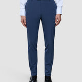 Essential Anzughose Slim Marineblau kariert