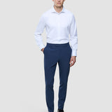 Essential Anzughose Slim Marineblau kariert