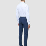 Essential Anzughose Slim Marineblau kariert
