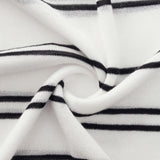 Lyocell Mulberry Silk Blend Stripe Women Knit Top GOELIA
