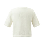 Openwork Round Neck Knitted Women Cardigan GOELIA