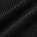 Damen Feinstrick-Rippstrickpullover langarm schwarz