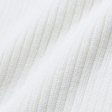 Damen Feinstrick-Rippstrick-Langarmshirt Off-White