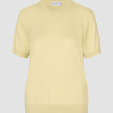 Damen Feinstrick-T-Shirt Sonnenlichtgelb