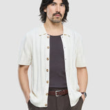 Hohlstrickhemd Off-White