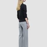 Damen Klassische Jeans Relaxed Hellgrau Washed