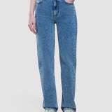Jeans Straight Snow Blau Waschung
