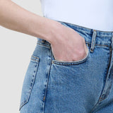 Jeans Straight Snow Blau Waschung