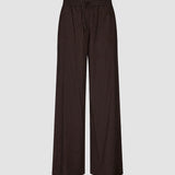 Leinenset Espresso Oberteil und lockere Hose