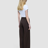 Damen Leinen Hose Relaxed Espresso