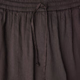 Damen Leinen Hose Relaxed Espresso
