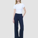 Damen Leinenhose Relaxed Nachtblau