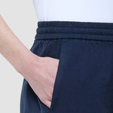 Damen Leinenhose Relaxed Nachtblau