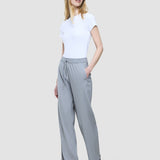 Damen Leinenhose Relaxed Steingrau