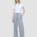 Damen Leinenhose Relaxed Steingrau