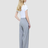 Damen Leinenhose Relaxed Steingrau