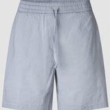 Leinenset steingrau, Oberteil locker geschnitten, Shorts