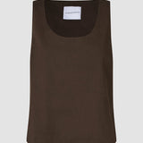 Leinenset Espresso Oberteil und lockere Hose