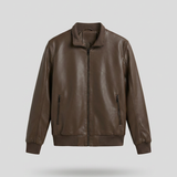 Jacke aus braunem Leder